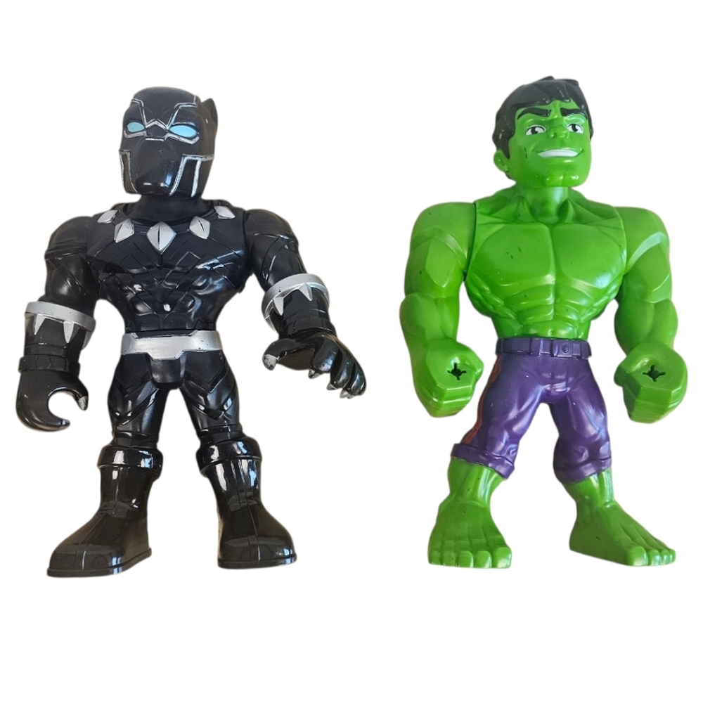 Marvel Hulk Black Panther Action Figures Lot 2 Toy Figures 6" Superhero Set